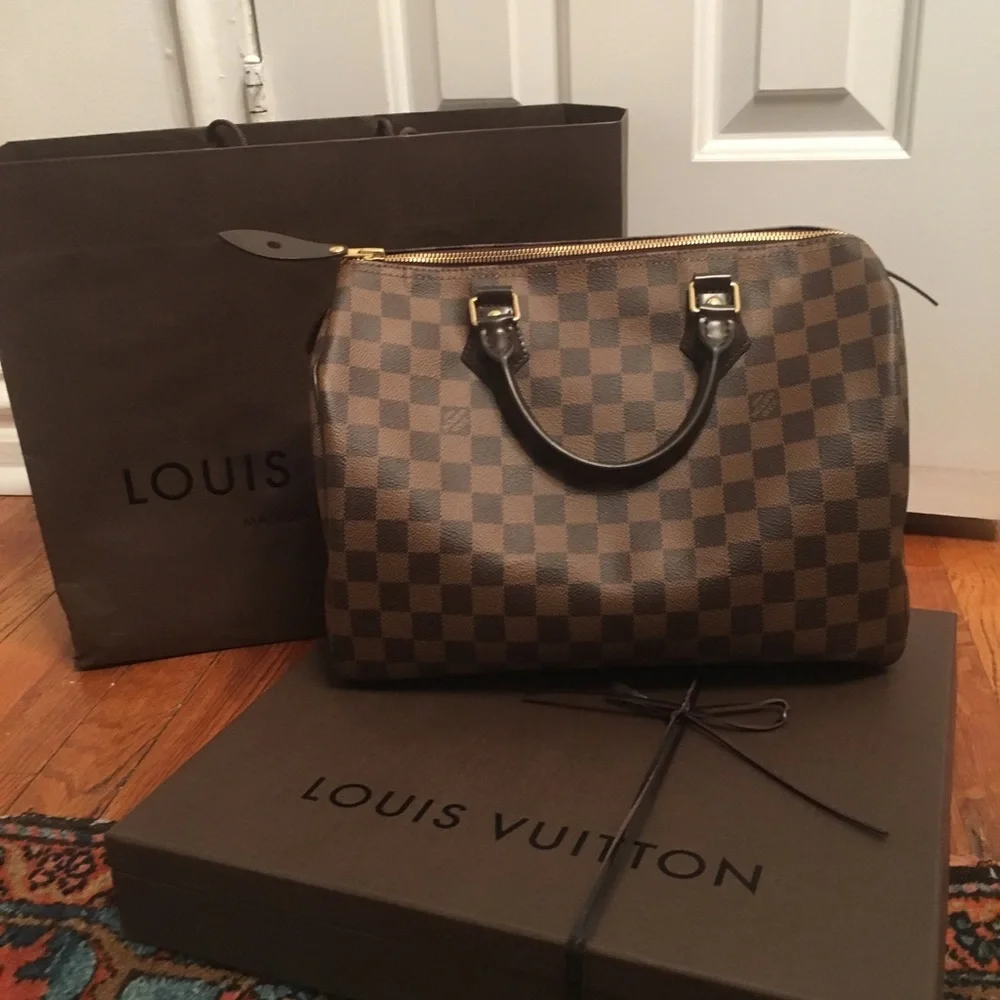 Louis Vuitton Brown Damier Ebene Top-Handle Satchel